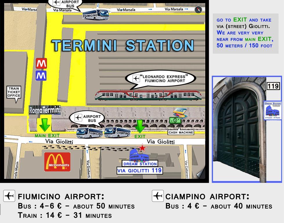 Dream Station Acomodação com café da manhã Roma Exterior foto